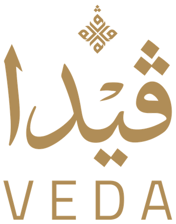 شعار ڤيدا VEDA باللون الذهبي